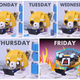 Concept models from Iain Heath’s Aggretsuko Lego playset.